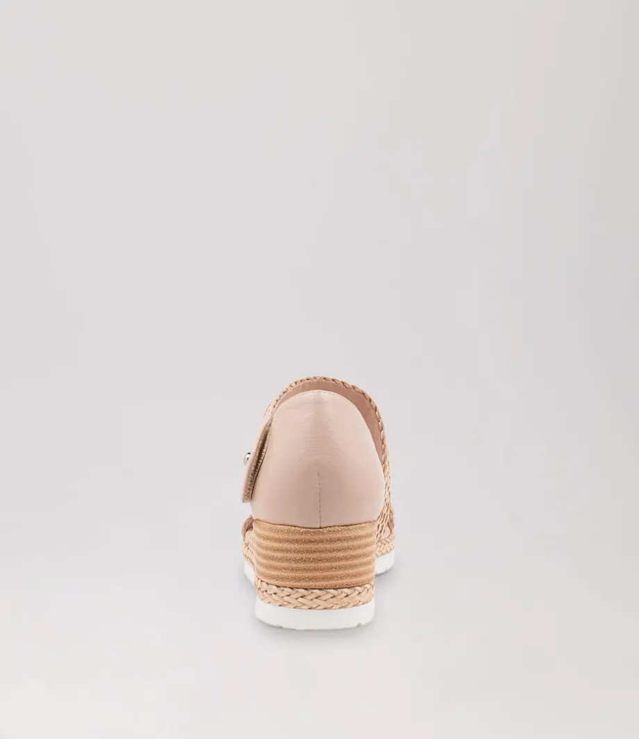 Ide Nude Weave Leather Espadrilles