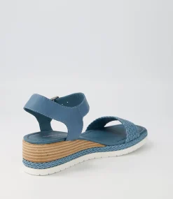 Imari Denim Weave Leather Espadrilles