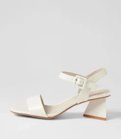 Incha Ivory Patent Leather Sandals