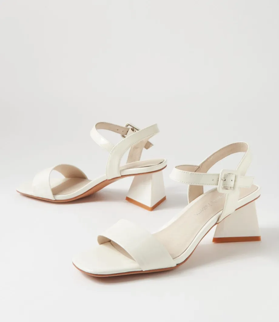 Incha Ivory Patent Leather Sandals