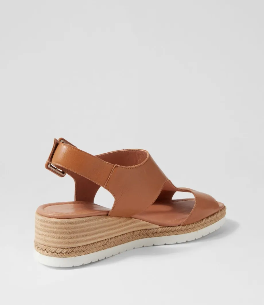 Ippa Dark Tan Leather Espadrilles