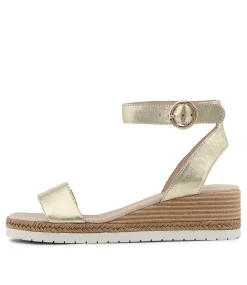 Irish Pale Gold Leather Sandals