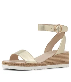 Irish Pale Gold Leather Sandals