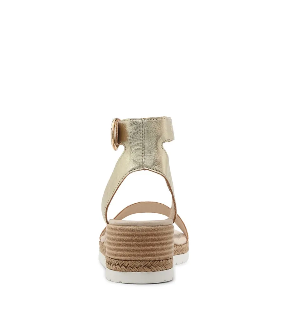 Irish Pale Gold Leather Sandals