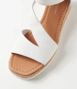 Ismet White Leather Espadrilles