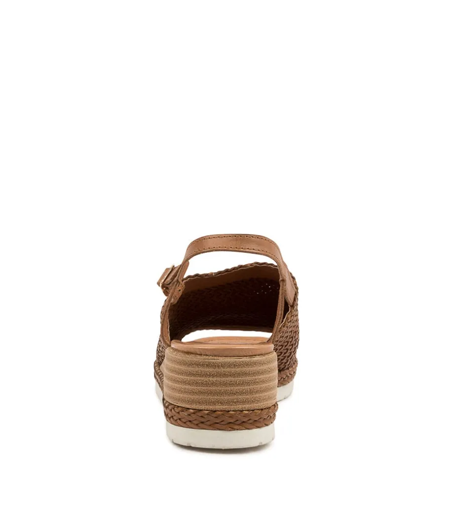 Issah Tan Weave-Leather