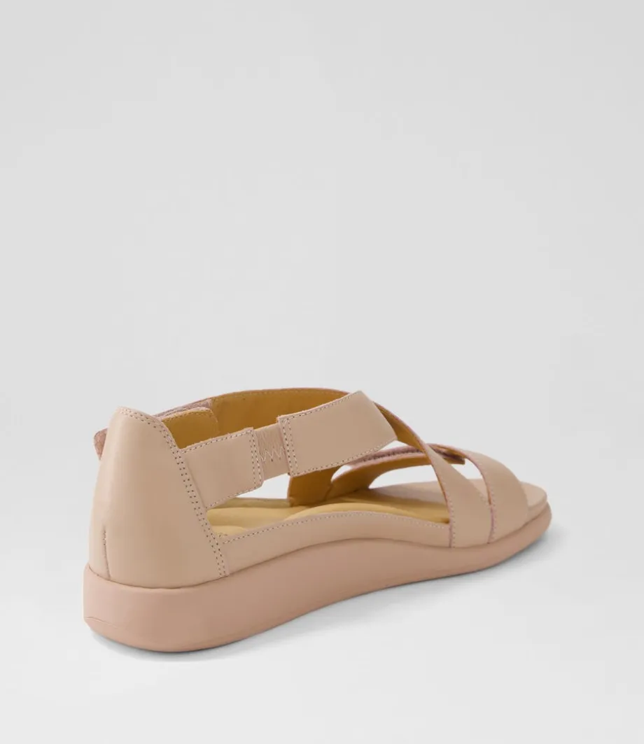 Issy W Blush Leather Sandals