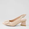 Itzel Nude Leather Heels