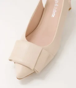 Itzel Nude Leather Heels