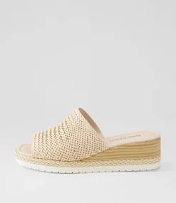 Izze Nude Weave Sandals