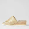 Izze Old Gold Weave Sandals