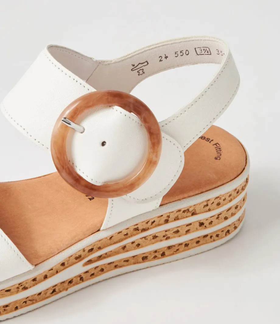 Jale Latte Leather Sandals