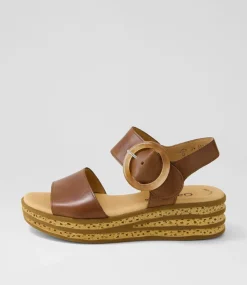Jale Peanut Leather Sandals