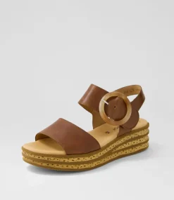 Jale Peanut Leather Sandals