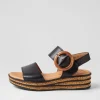 Jale Schwarz Leather Sandals
