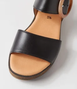 Jale Schwarz Leather Sandals