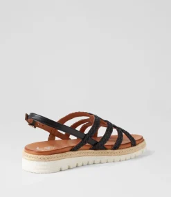 Jamaika 3 Schwarz Leather Sandals
