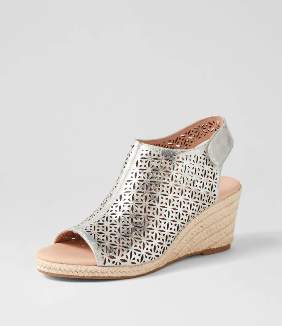 Jamm Silver Wash Leather Sandals