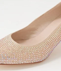 Jenice Rose Gold Petrol Leather Heels