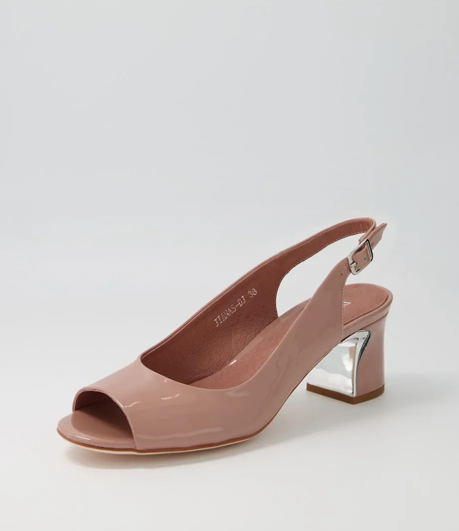 Jianas Dark Cafe Patent Leather Sandals