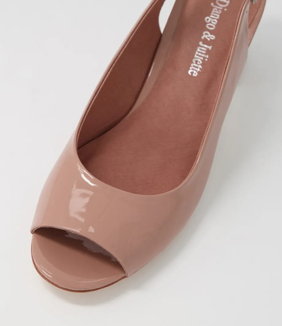 Jianas Dark Cafe Patent Leather Sandals