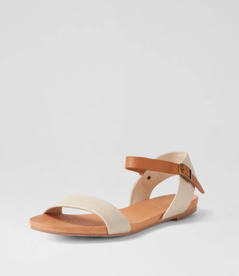 Jinnit Almond Tan Leather Sandals