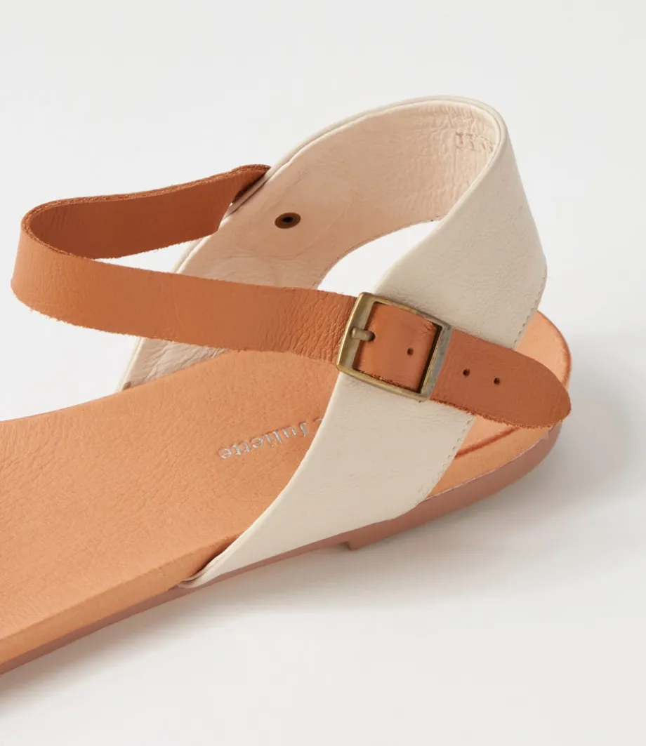 Jinnit Almond Tan Leather Sandals