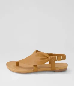 Jojos Dark Tan Leather Sandals