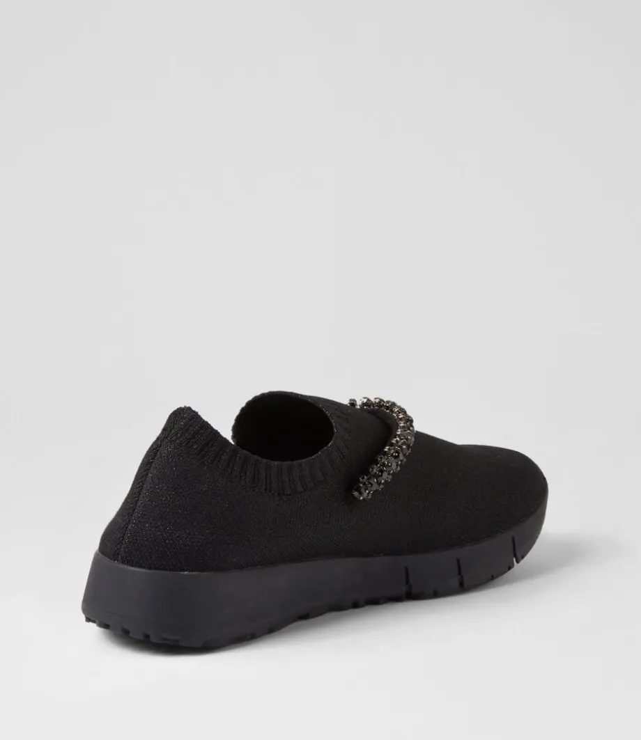 Jolo Black Trim Fabric Sneakers