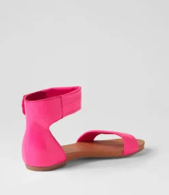 Juzz Hot Pink Leather Sandals