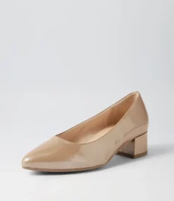 Kaja Nude Leather Heels