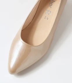 Kaja Nude Leather Heels