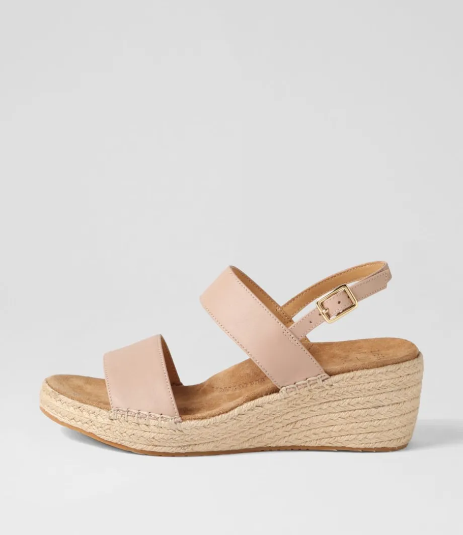 Kiarra Xw Blush Leather Espadrilles