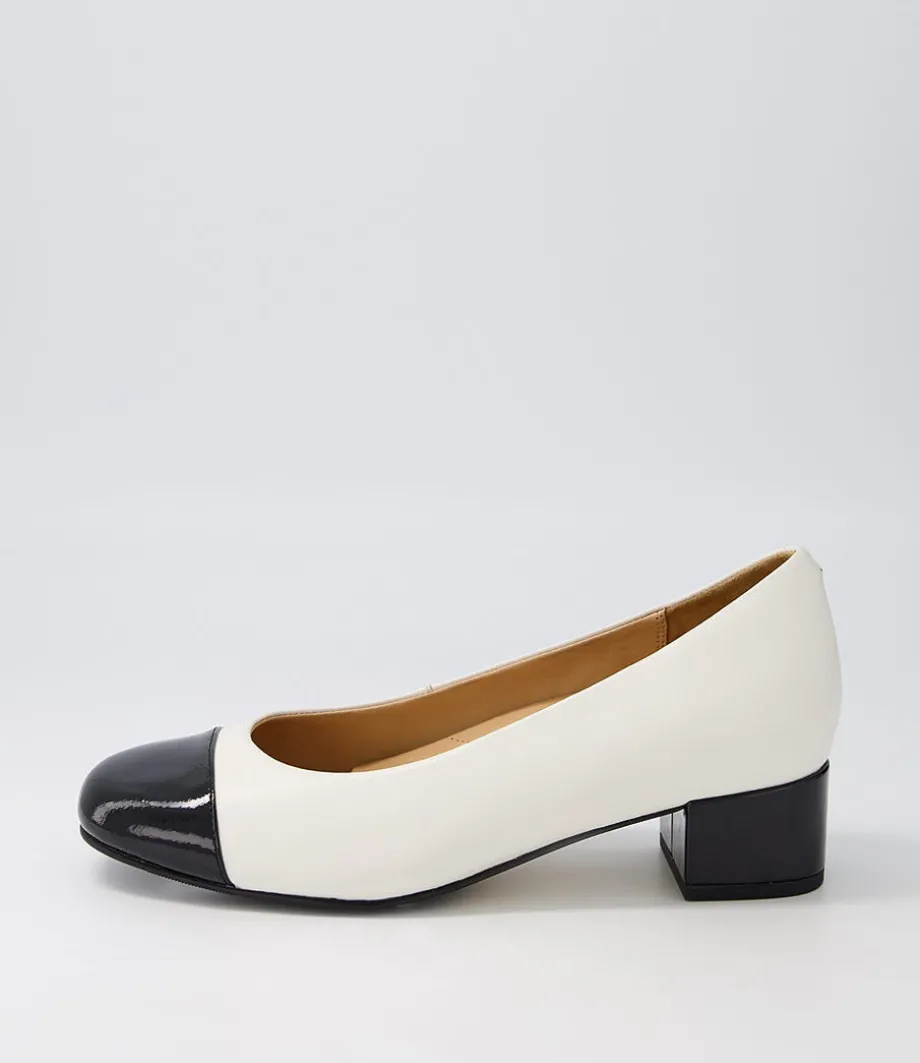 Knelis W Black Ivory Patent Leather Heels