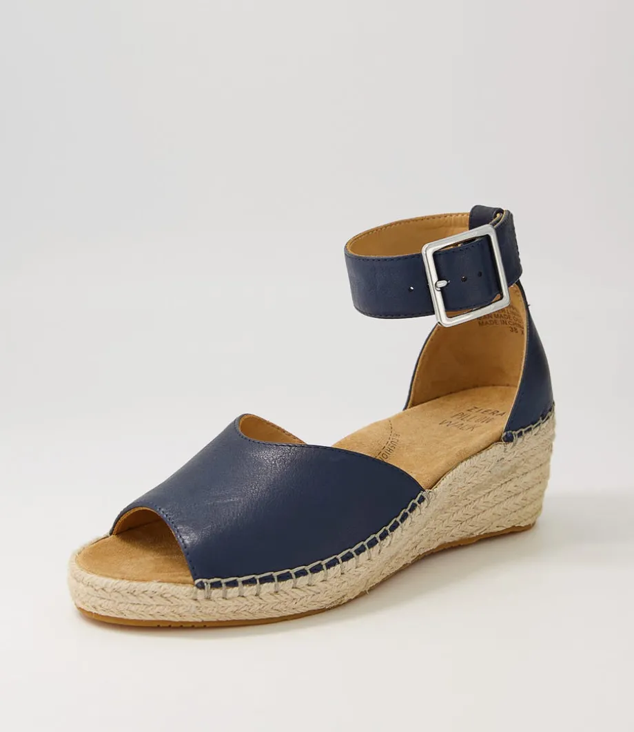 Koen Xw Navy Leather Espadrilles