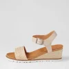 Konyise W Nude Weave Leather Sandals