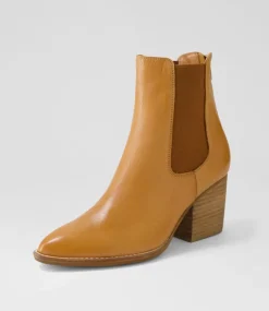 Kylor Tan Leather Ankle Boots