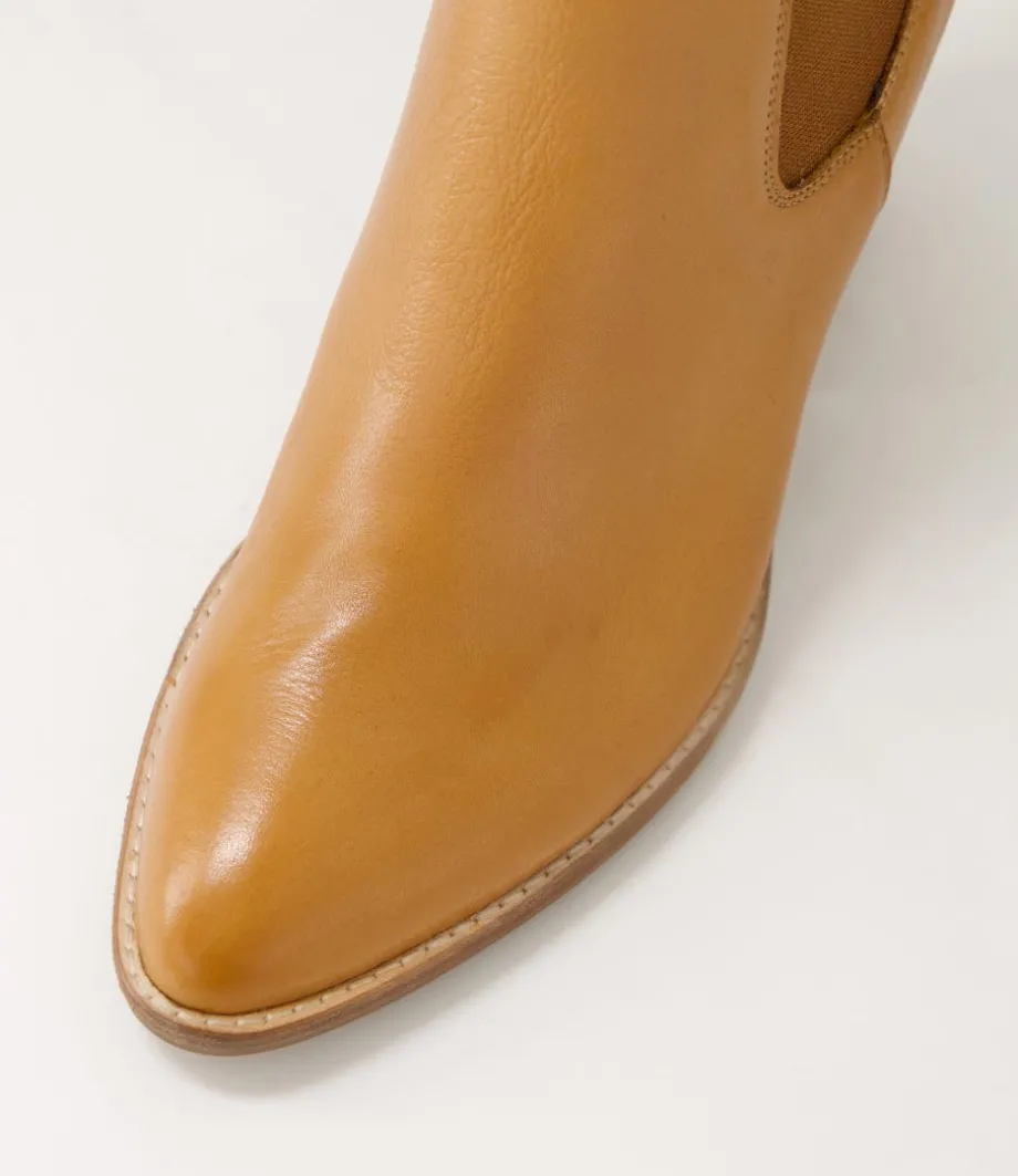Kylor Tan Leather Ankle Boots