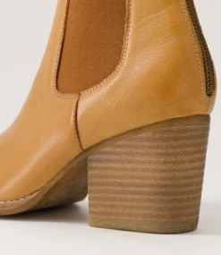 Kylor Tan Leather Ankle Boots