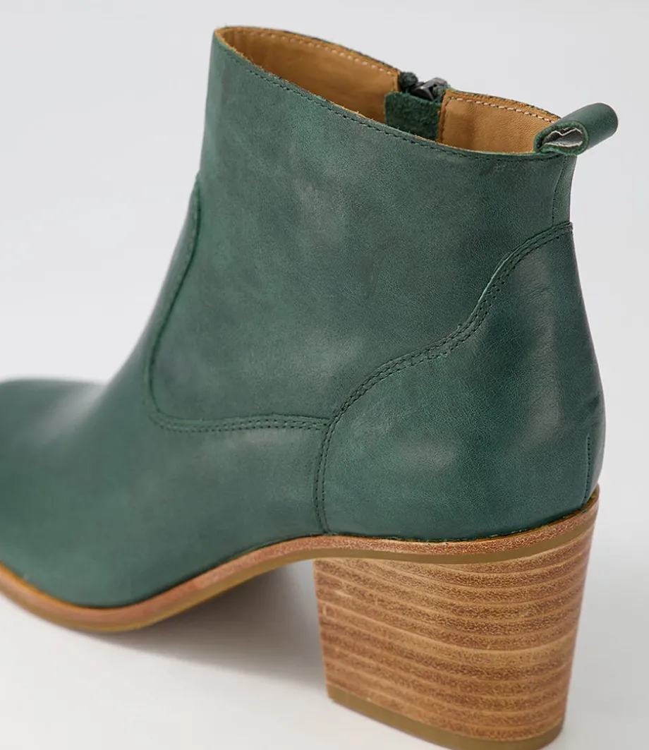 Landins W Emerald Leather Ankle Boots