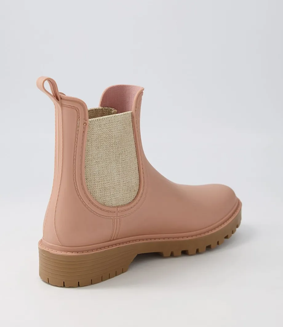 Laurina Blush Gumboot Chelsea Boots