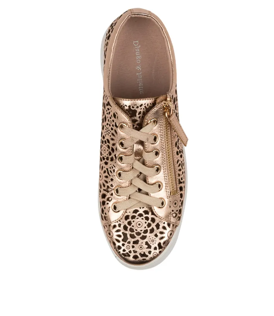 Leitha Rose Gold Leather