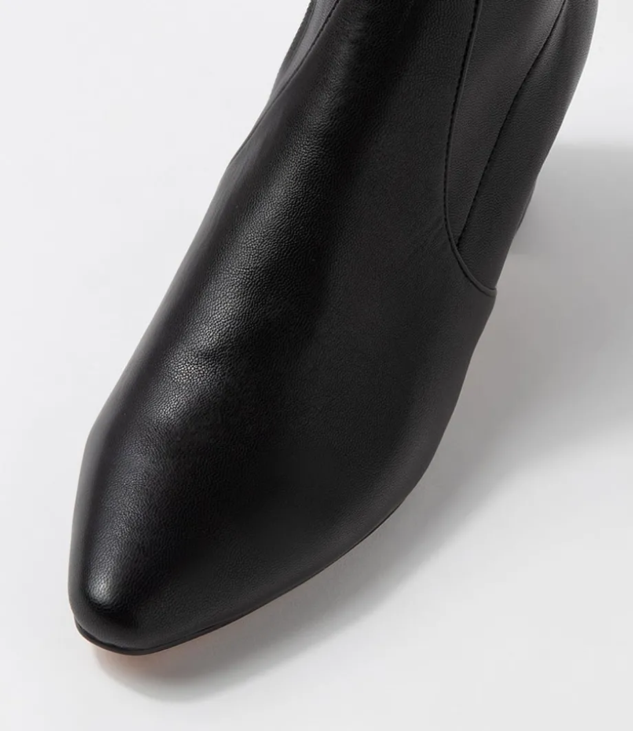 Linta Black Stretch Ankle Boots