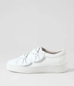 Loja White Leather Patent Sneakers