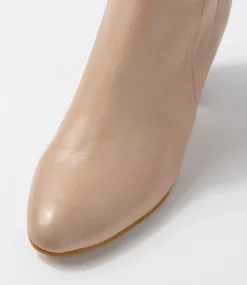 Lonson Cafe Leather Knee High Boots
