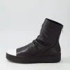 Lonzo White Black Leather Ankle Boots
