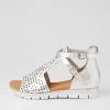 Lopical Silver Leather Sandals