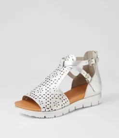 Lopical Silver Leather Sandals