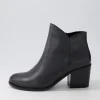 Luben W Black Leather Ankle Boots