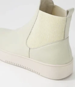 Luddey Almond Camel Leather Elastic Ankle Boots